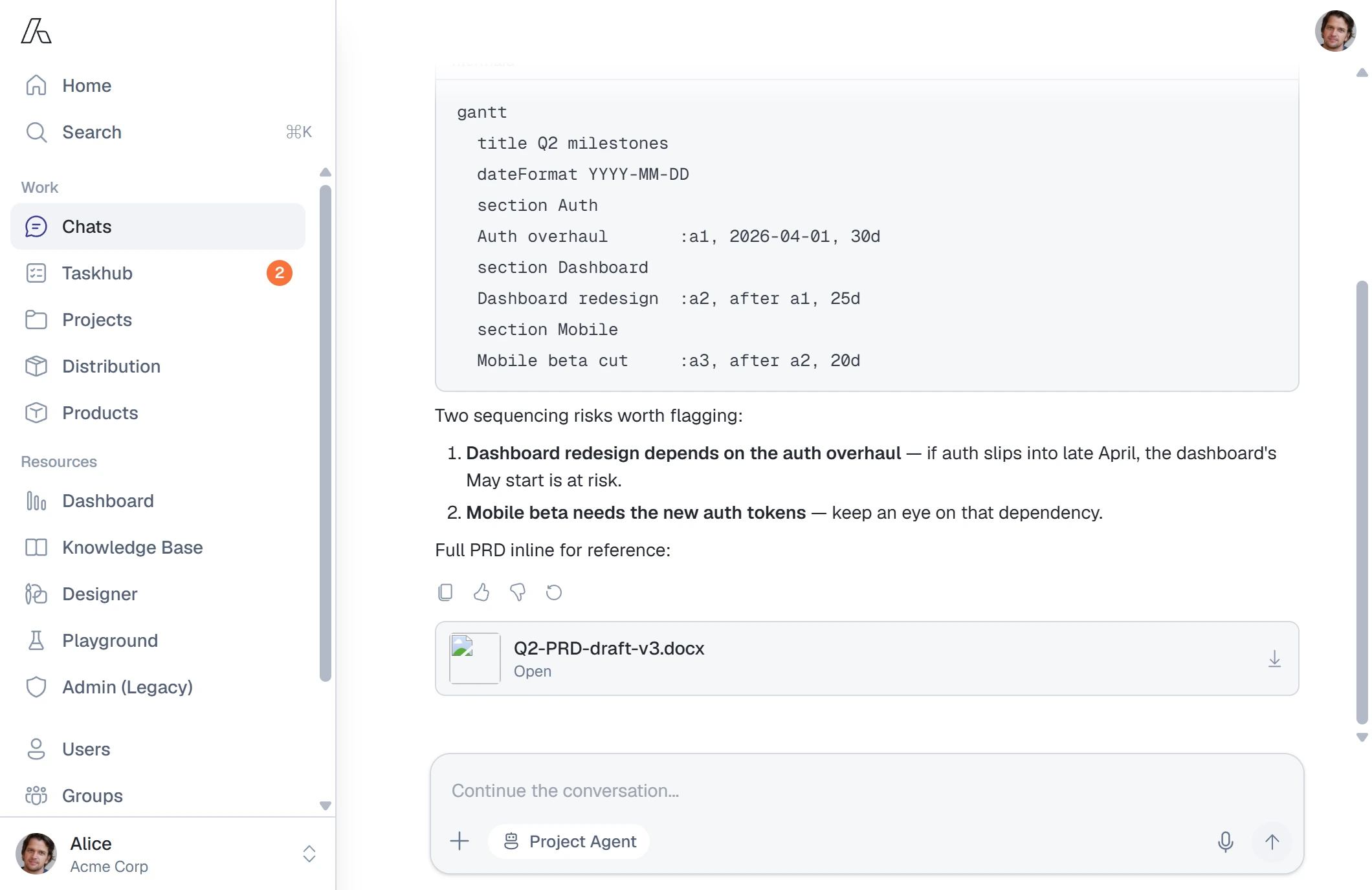 Semantic search returning intent-matched answers for a questionnaire